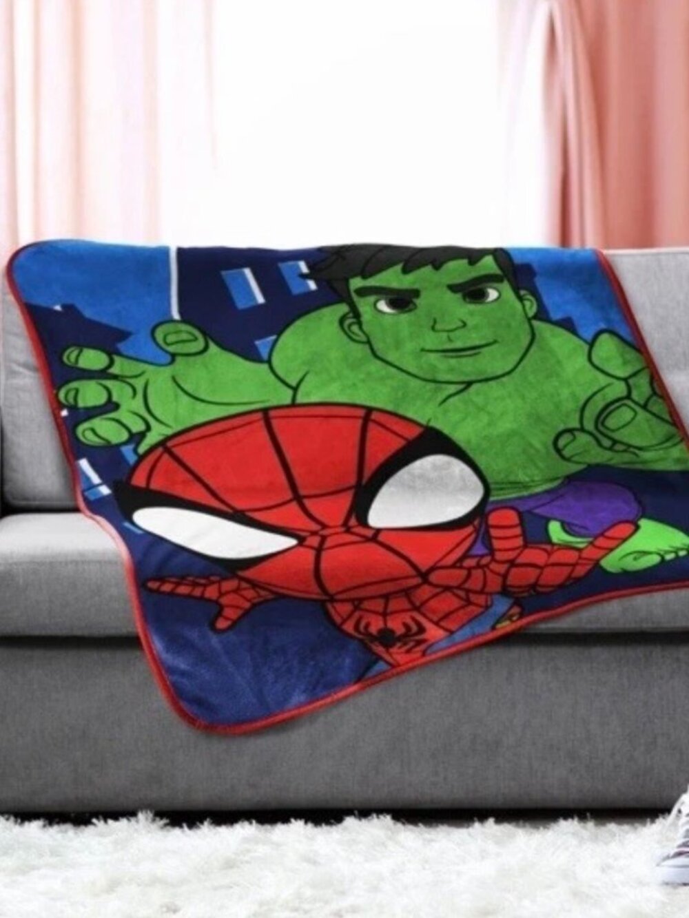 Marvel Spidey Throw Blanket 46x60 Kids Spider Man Soft Plush